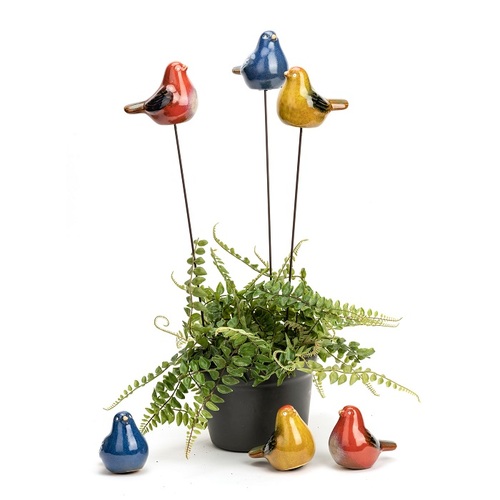 Ceramic Birds On a Stick