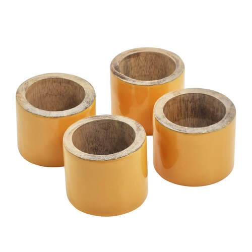 Kevin Napkin Rings Set 4 - Yellow