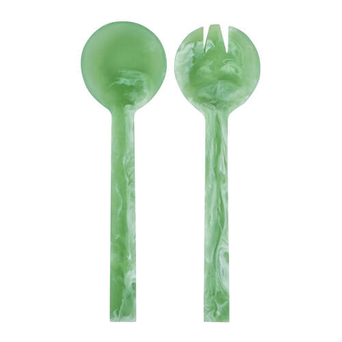 Dariah Resin Salad Servers - Peppermint