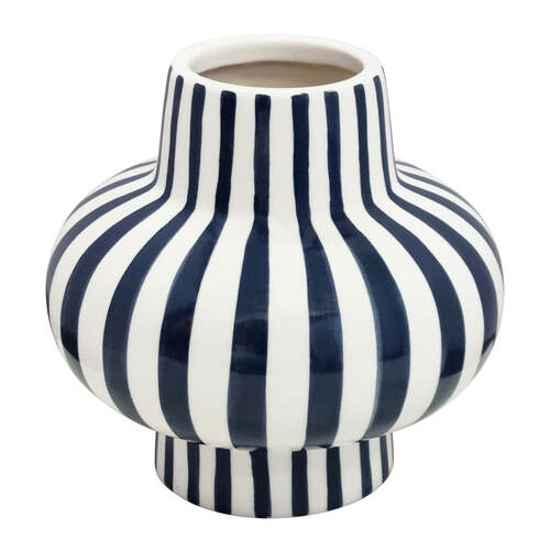 Jaimie Stripe Vase Navy