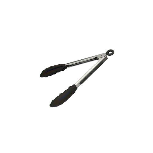 Black Silicone Tongs 230mm